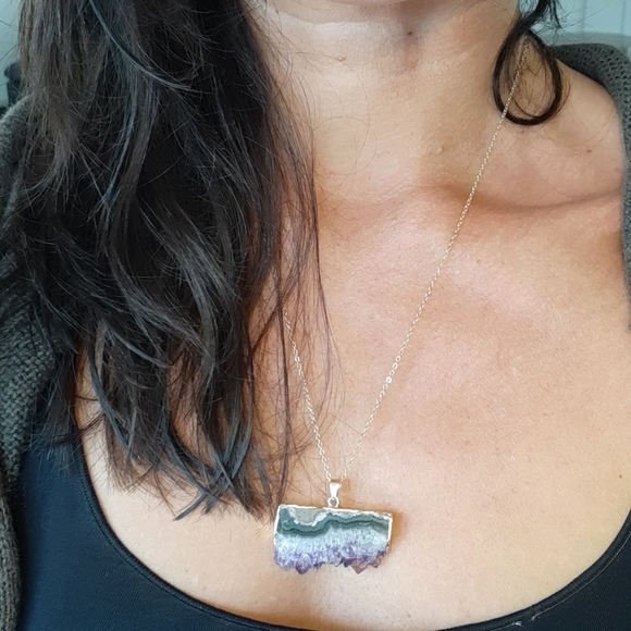 Raw Amethyst Necklace - Picture 4 of 4